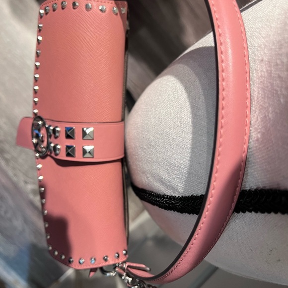 Michael Kors Pink Studded Crossbody, worn ONCE!! PRISTINE! Was $498 at Macys ♥️ - Picture 3 of 8